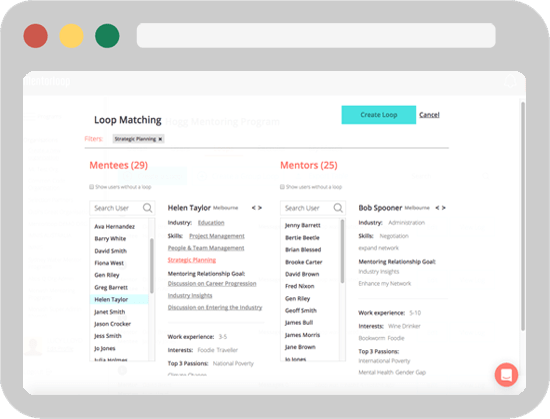 mentoring matching software