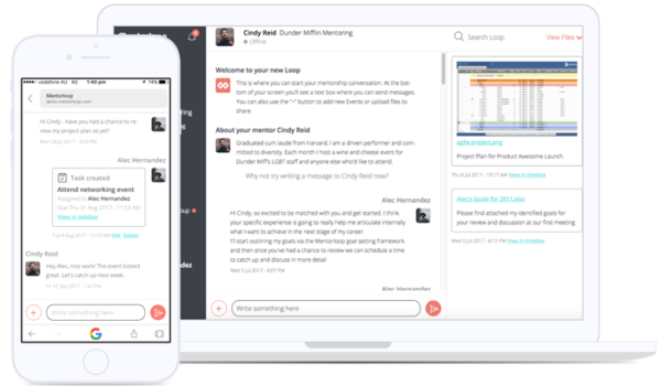 Mentorloop chat mentoring software