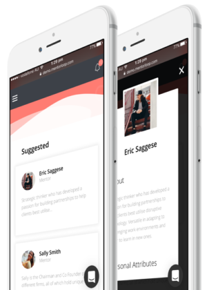 My Match mobile mentoring software features