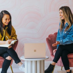 two women engaging in peer mentoring