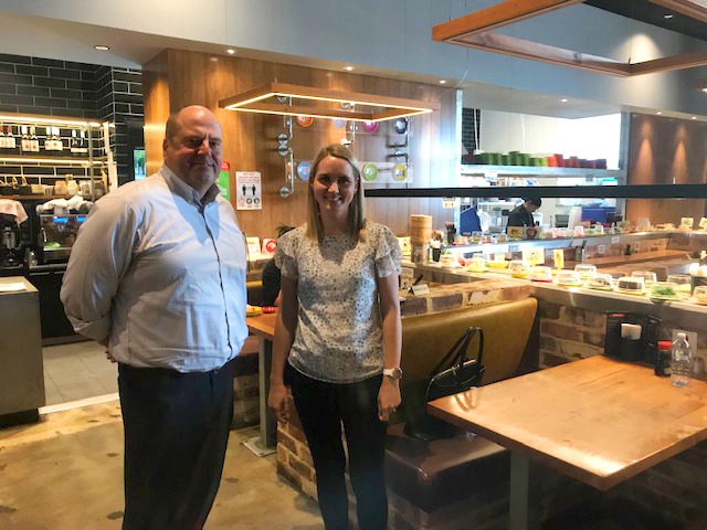 Amber Stocker with her mentor in the WIMWA Mentoring Programme