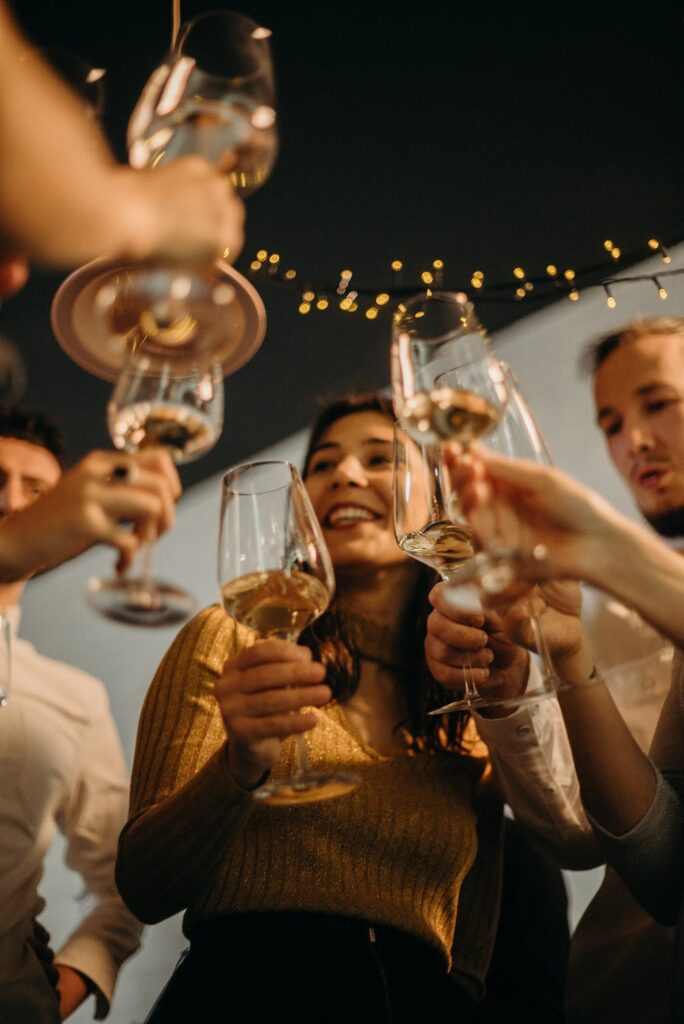 group of people drinking