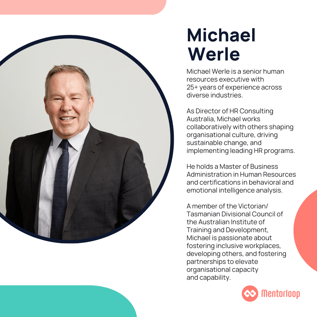 Michael Werle is a senior human resources executive with25+ years of experience across diverse industries. As Director of HR Consulting Australia, Michael works collaboratively with others shaping organisational culture, driving sustainable change, and implementing leading HR programs. He holds a Master of Business Administration in Human Resources and certifications in behavioral and emotional intelligence analysis. A member of the Victorian/ Tasmanian Divisional Council of the Australian Institute of Training and Development, Michael is passionate about fostering inclusive workplaces, developing others, and fostering partnerships to elevate organisational capacity and capability.